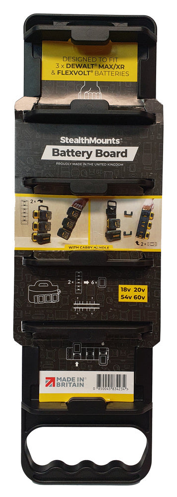 StealthMounts Dewalt Battery Board with Handle