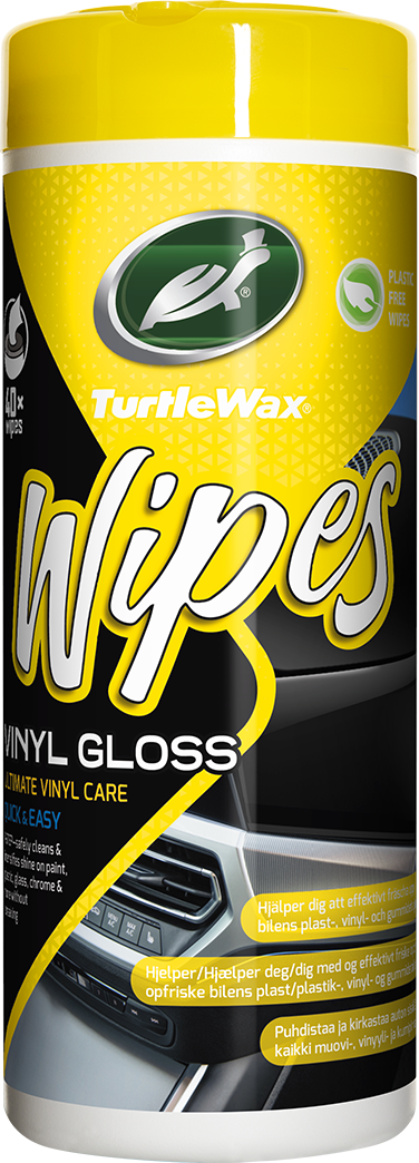 TURTLE WAX VINYL GLOSS WIPES