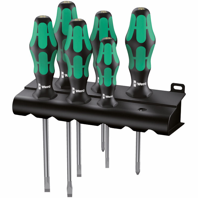 Wera 334/6 Mejselsats Kraftform Plus Lasertip + Rack 6 delar