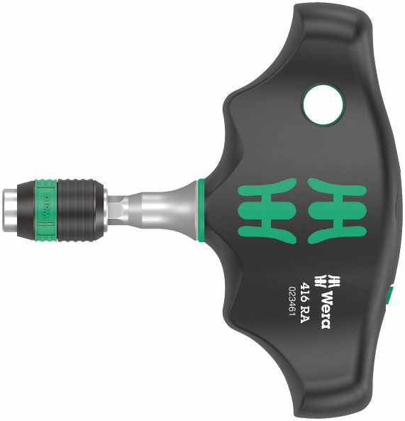 Wera 416 RA T-bitshandtag Rapidaptorbitshållare spärr 1/4 x 45 mm