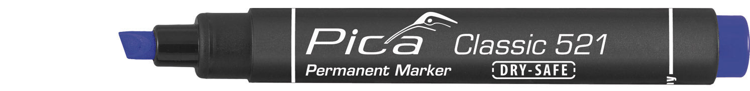 Pica Classic 520 & 521 permanent märkpenna - Röd, Blå, Svart