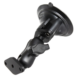 RAM Twist Lock Suction Cup with Double Socket short Arm and Diamond Base Adapter