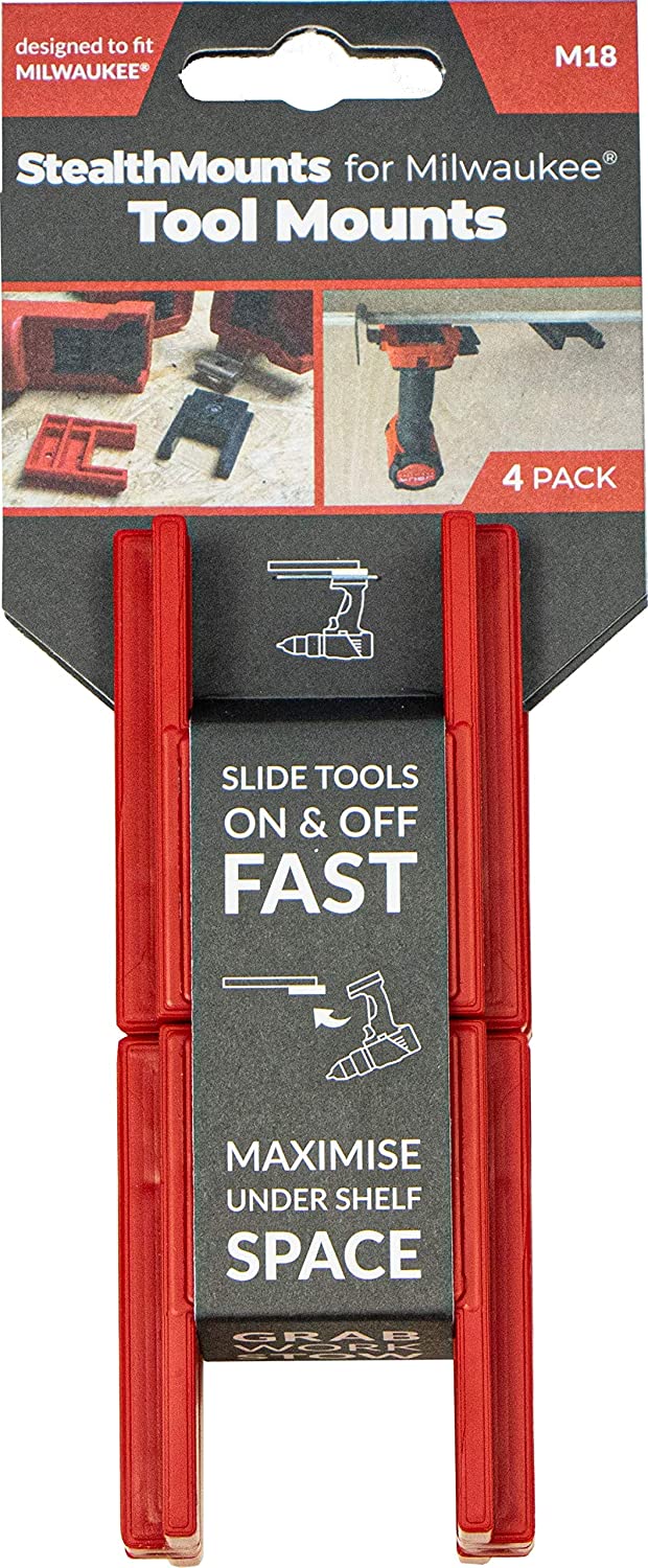 StealthMounts Tool Mounts for Milwaukee M18 (4 Pack )