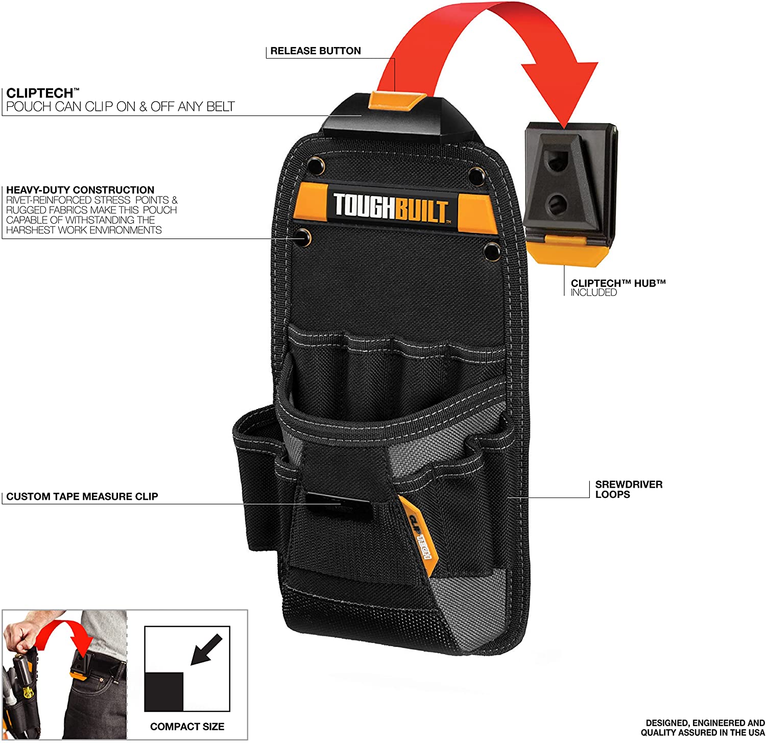 Toughbuilt Technician Pouch TB-CT-22