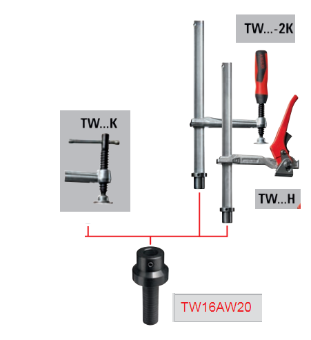 Bessey spännelement för MFT-bord och svetsbord