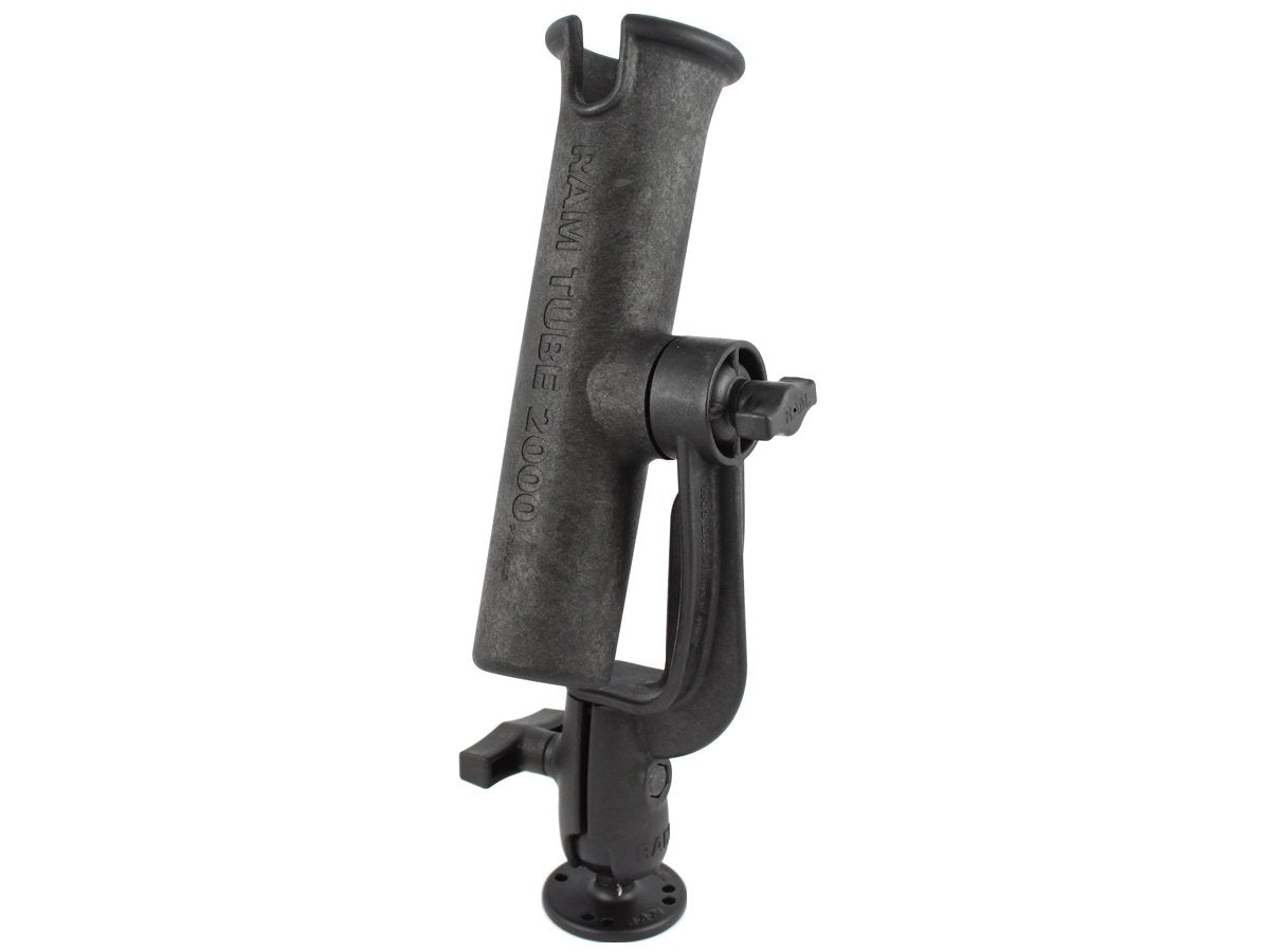 RAM-TUBE™ 2000 Holder with RAM-ROD™ Revolution Ratchet/Socket System and Round Flat Surface Base RAM-301-RBU