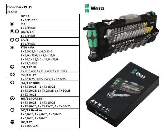 Wera Tool-Check PLUS 39-delar