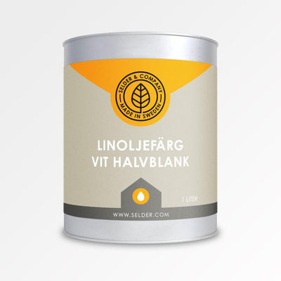 Linoljefärg Selder and Company vit halvblank
