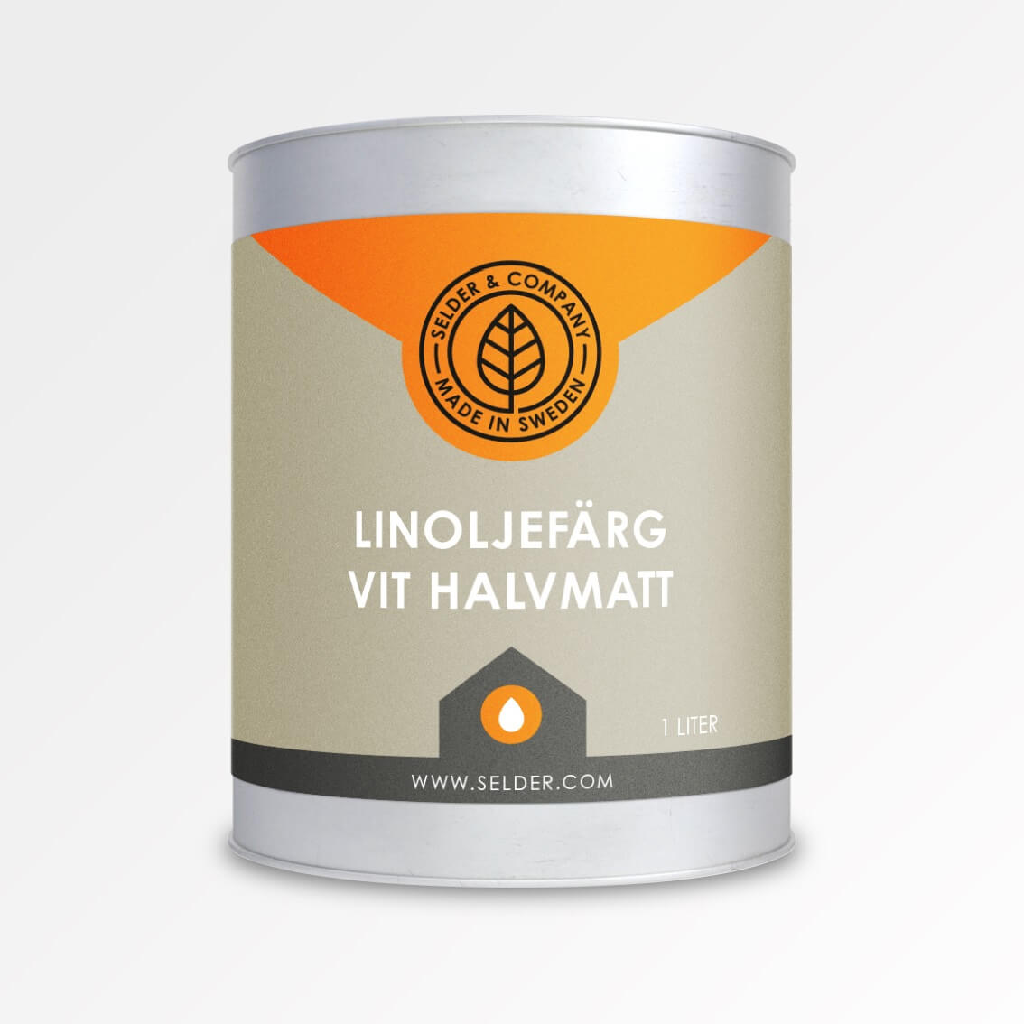 Linoljefärg Selder and Company vit halvmatt