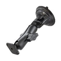 RAM Twist Lock Suction Cup with Double Socket Arm and Diamond Base Adapter