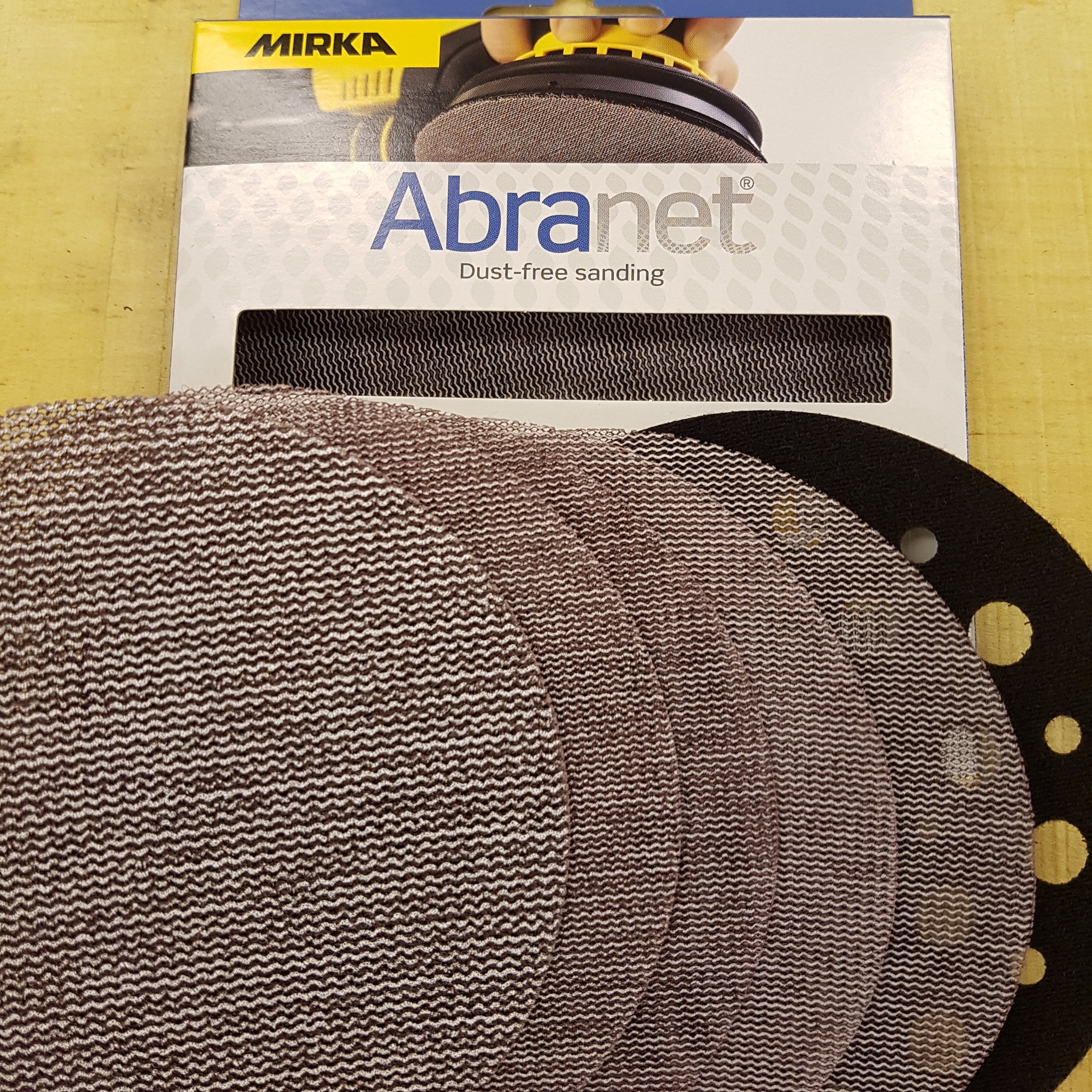 Abranet startkit 150mm Pad Saver och 5 st slipnät 80, 120, 180, 240 & 320 kornstorlek