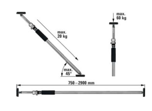 Bessey Takstöttor 125, 250, 290 cm