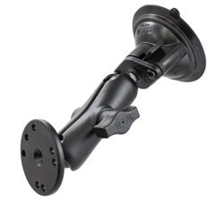 RAM Twist Lock Suction Cup with Double Socket Arm and Round Base Adapter  RAM-B-166-202U