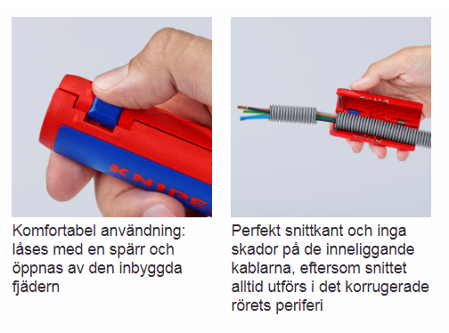 KNIPEX Twistcut - rörskärare för korrugerade rör