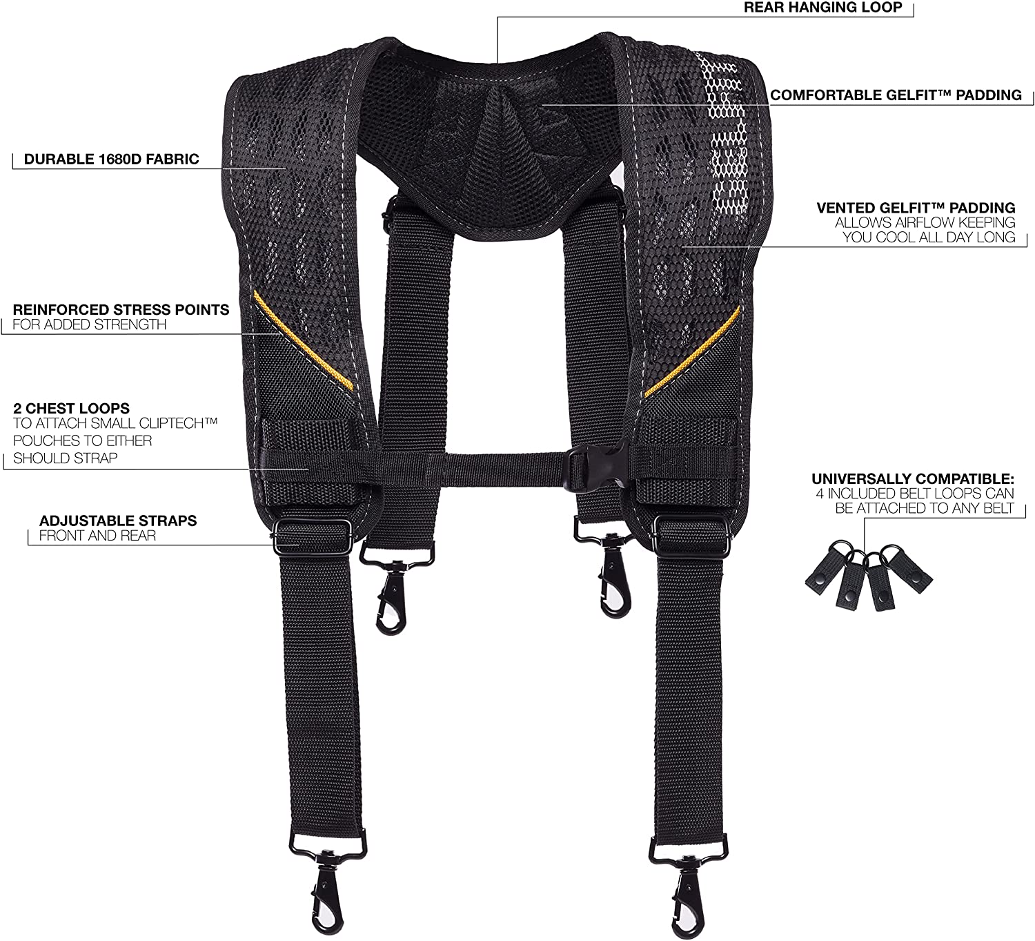 Toughbuilt GelFit Suspenders TB-CT-51G