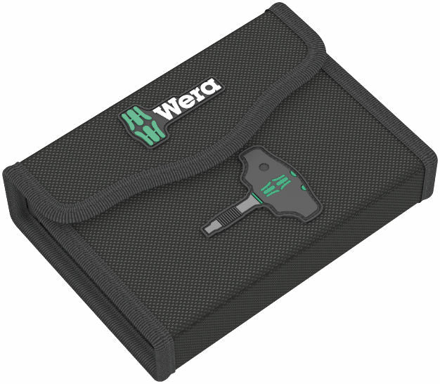 Wera Kraftform Kompakt 400 RA sats 2, 9 delar T-handtag spärr 1/4 fyrkant hylsfäste
