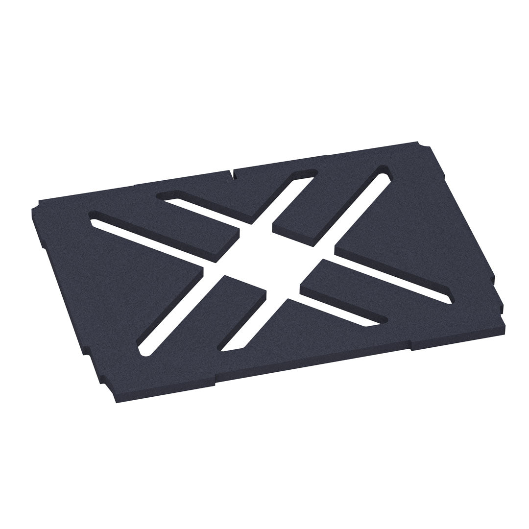 Base foam with cross cut-out M