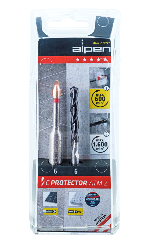 Alpen C Protector ATM 2, Set med 1st C protector och 1st Profi Beton - Ø5,0 mm-10,0 mm