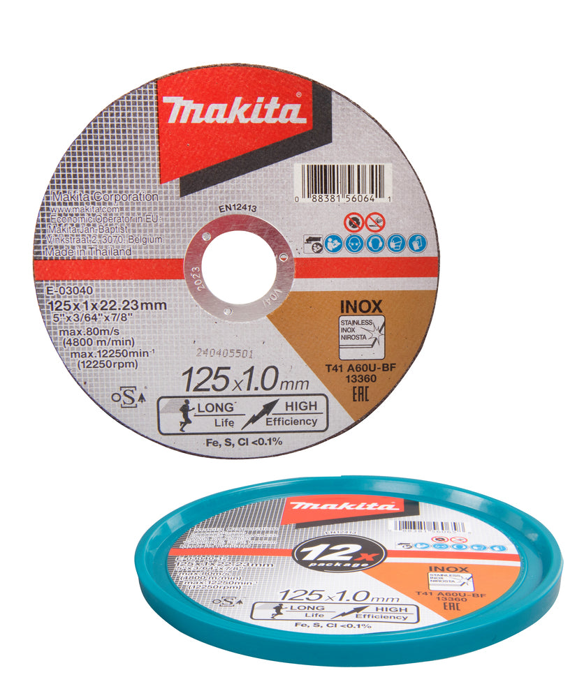 Makita Kapskiva 12-pack 125 x 1,0 mm - RST E-03040-12