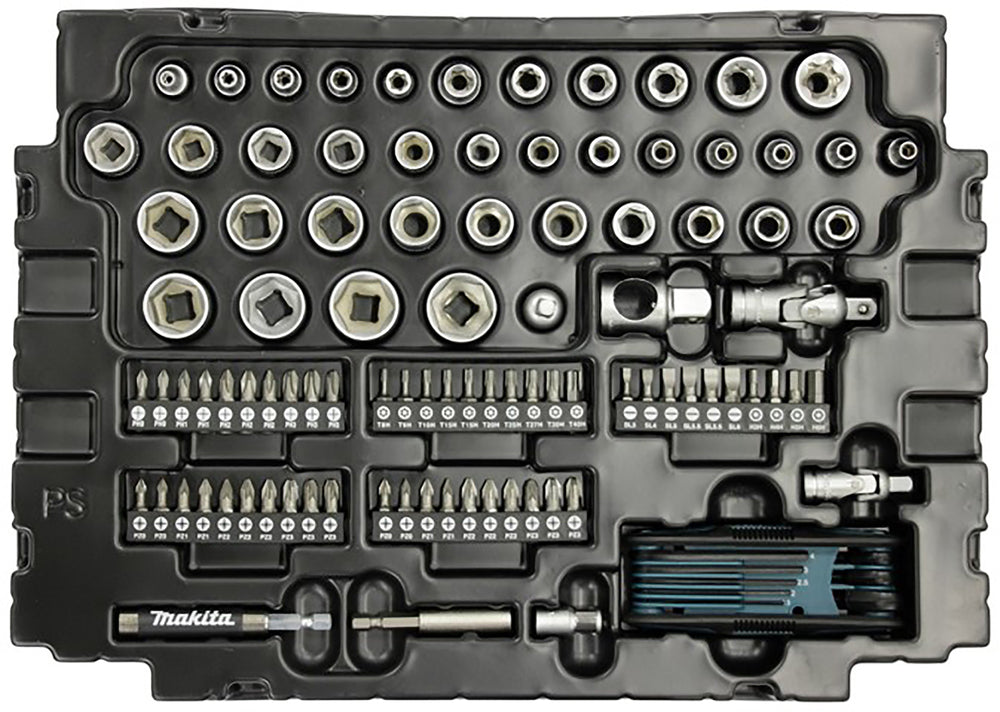 Makita Makpac handverktygssats 120 delar E-08713