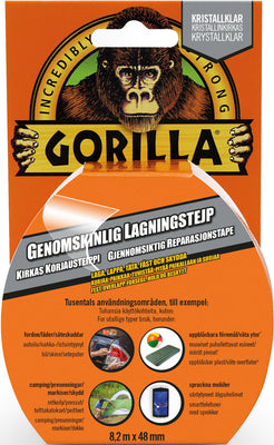 Gorilla Genomskinlig Lagningstejp 8,2mx48mm