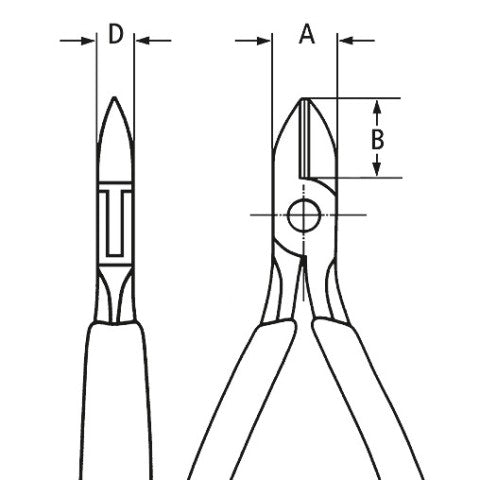 Knipex Elektroniksidavbitare 115mm med trådklämma