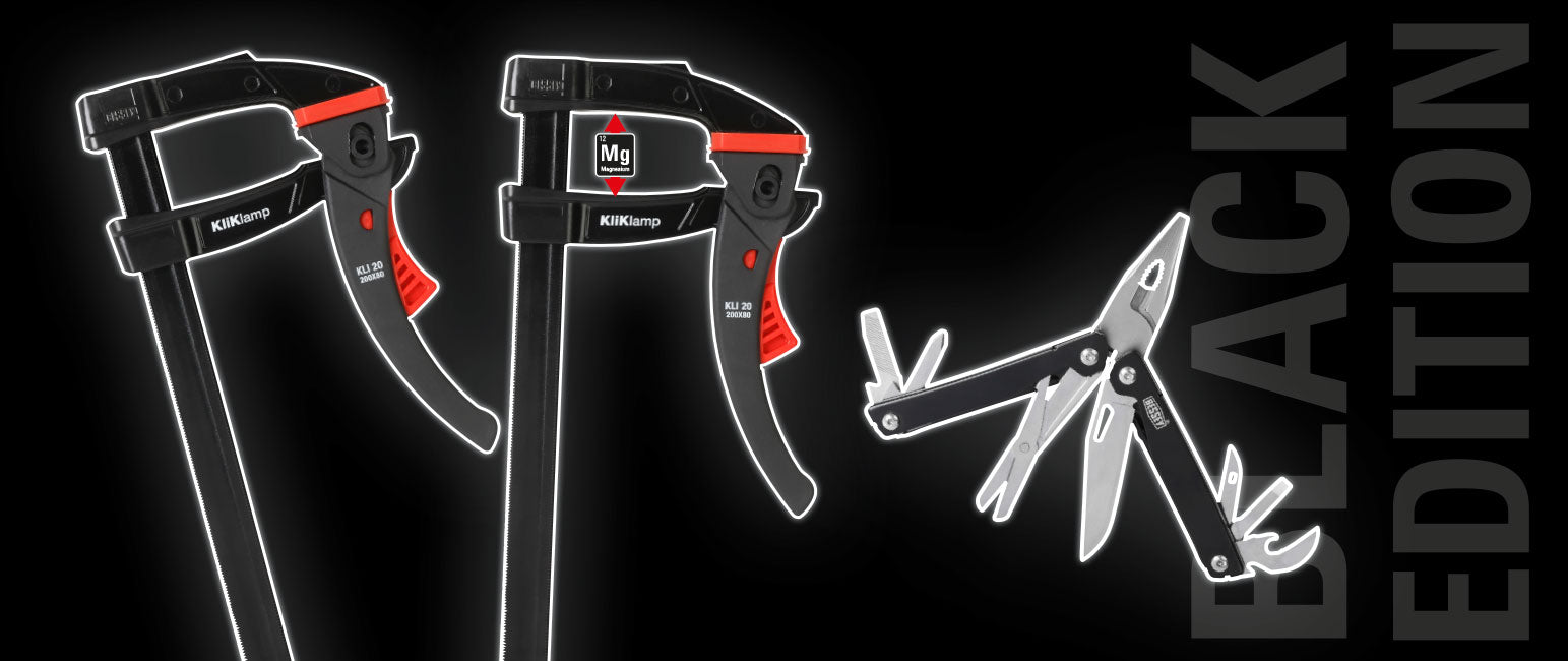 Bessey Black edition 2xKliKlamp 200mm + Multitool