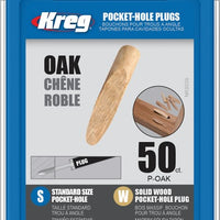Kreg Solid-Oak Standard Pocket-Hole Plugs 50-p P-OAK