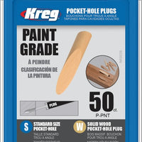 Kreg Solid-Wood Standard Pocket-Hole Plugs 50p P-PNT-INT