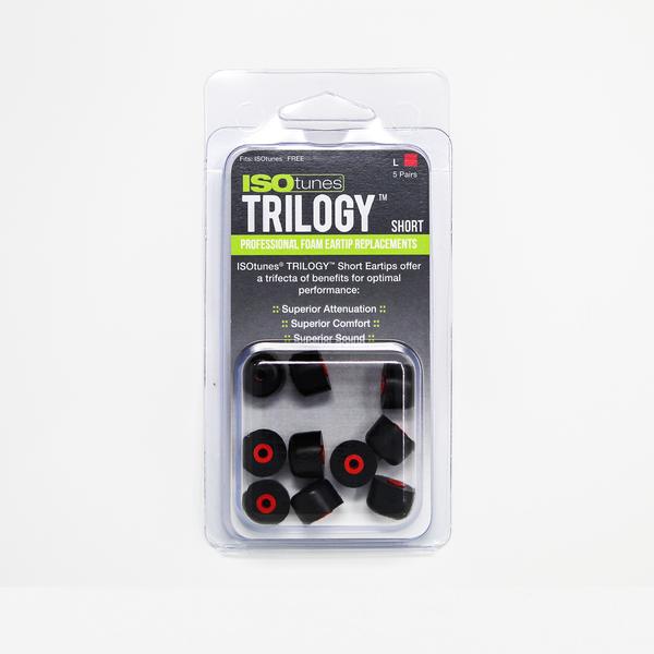 Short Trilogy Replacement Tips for ISOtunes Free (5 pair pack)