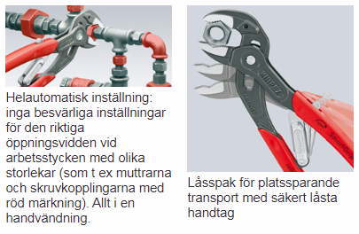 KNIPEX Polygrip Smartgrip 250mm, 10-36mm grippvidd