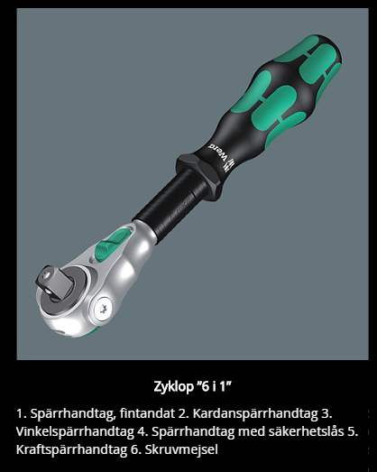 Wera Zyklop Speed spärrskaft 8000A/8000B/8000C