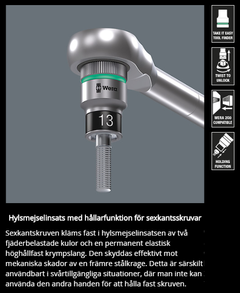 Wera MM Hylsor 8790 HMC HF 1/2 tum Hållarfunktion