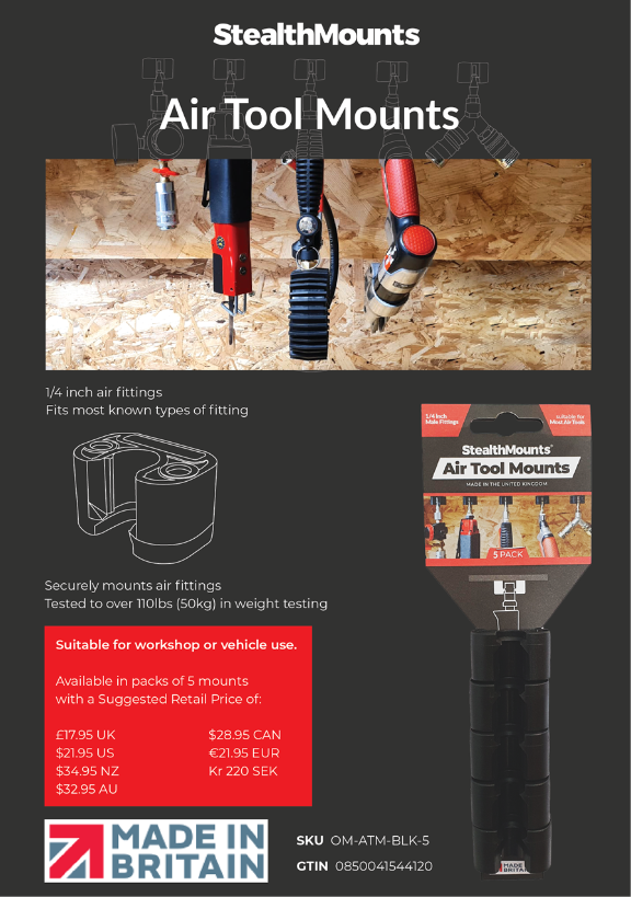 StealthMounts Air Tool Mounts 5-pack