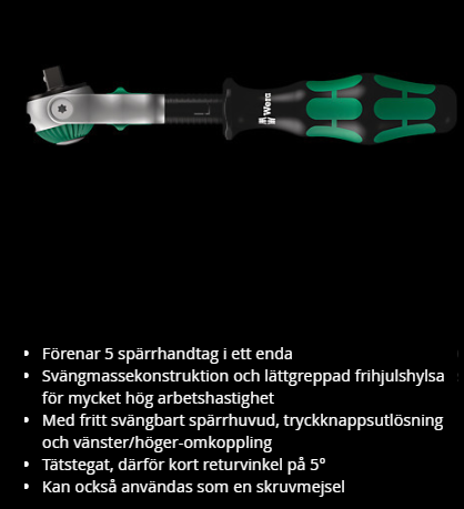 Wera Zyklop Speed spärrskaft 8000A/8000B/8000C