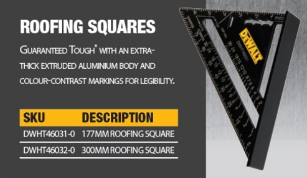 Dewalt Roofing Squares 18cm/30cm