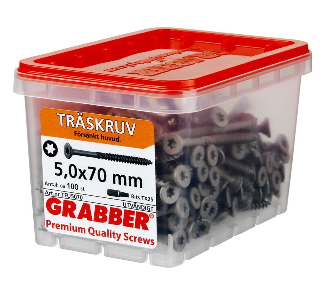 Grabber Träskruv TFU C4 5mm Utomhusskruv