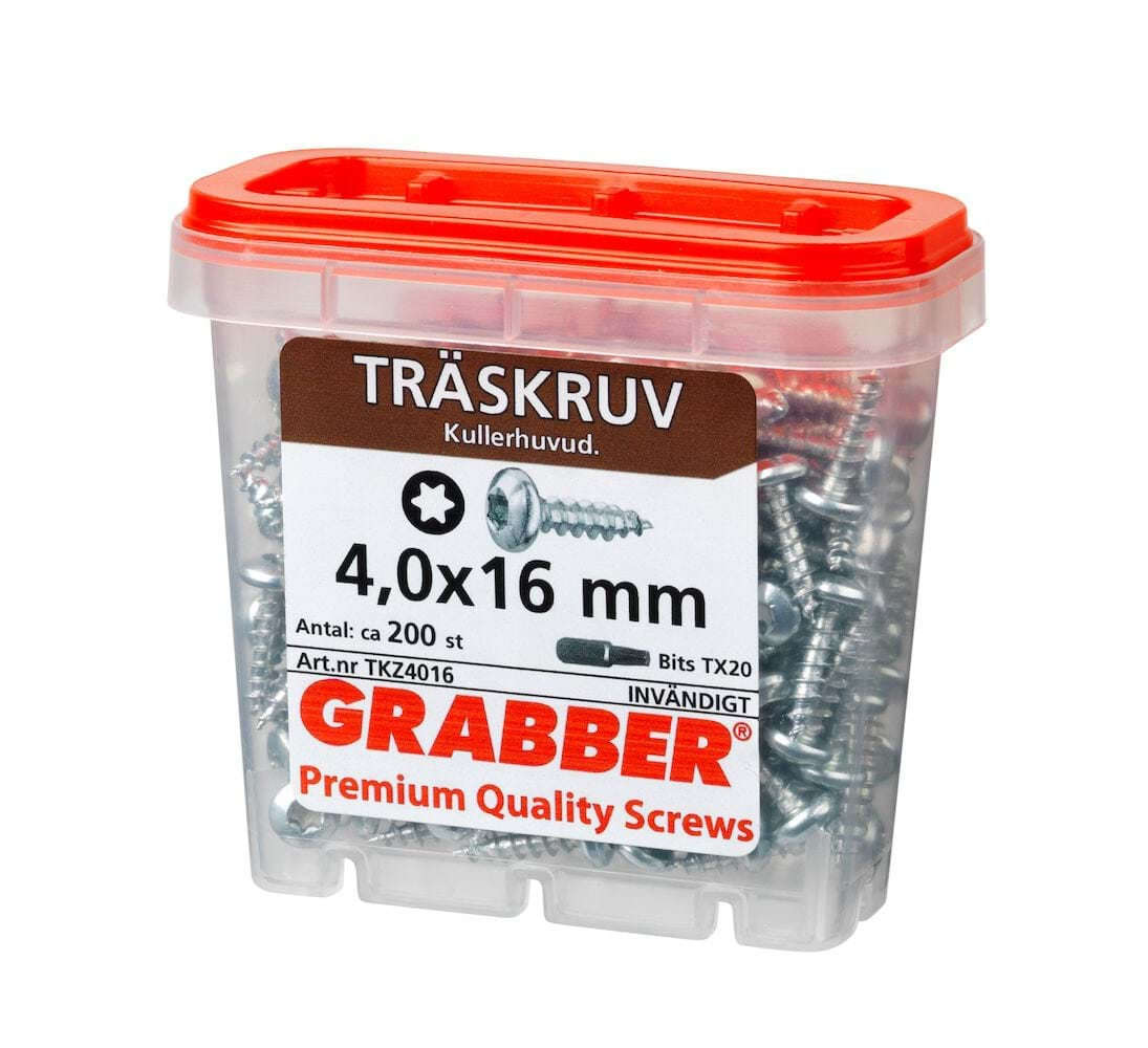 Grabber Träskruv Kullrig TKZ  4,5-5 mm Inomhusskruv