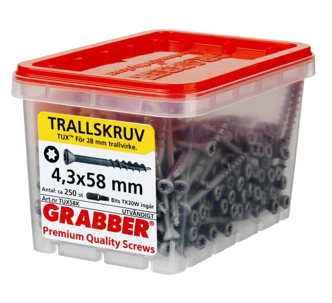 Grabber TUX Trallskruv C4 250p Utvändig