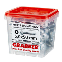 Grabber MTX Betongskruv för diverse montage i betong