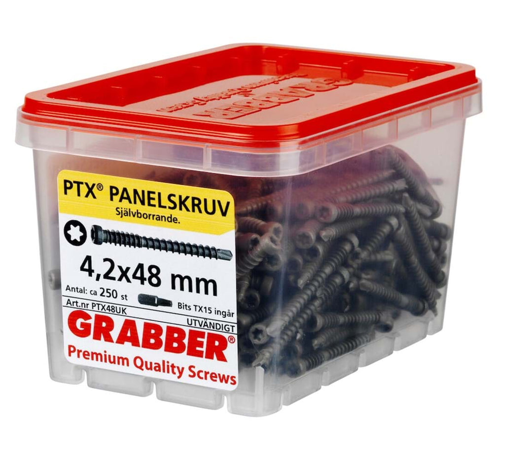 Grabber PTX Självborrande panel- och trallskruv - Utomhusskruv