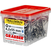 Grabber TUXA2 Trallskruv Rostfri Utvändig