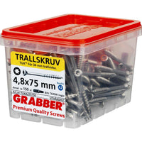 Grabber TUXA2 Trallskruv Rostfri Utvändig