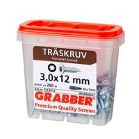 Grabber Träskruv TFZ  3,0-4,5mm Inomhusskruv