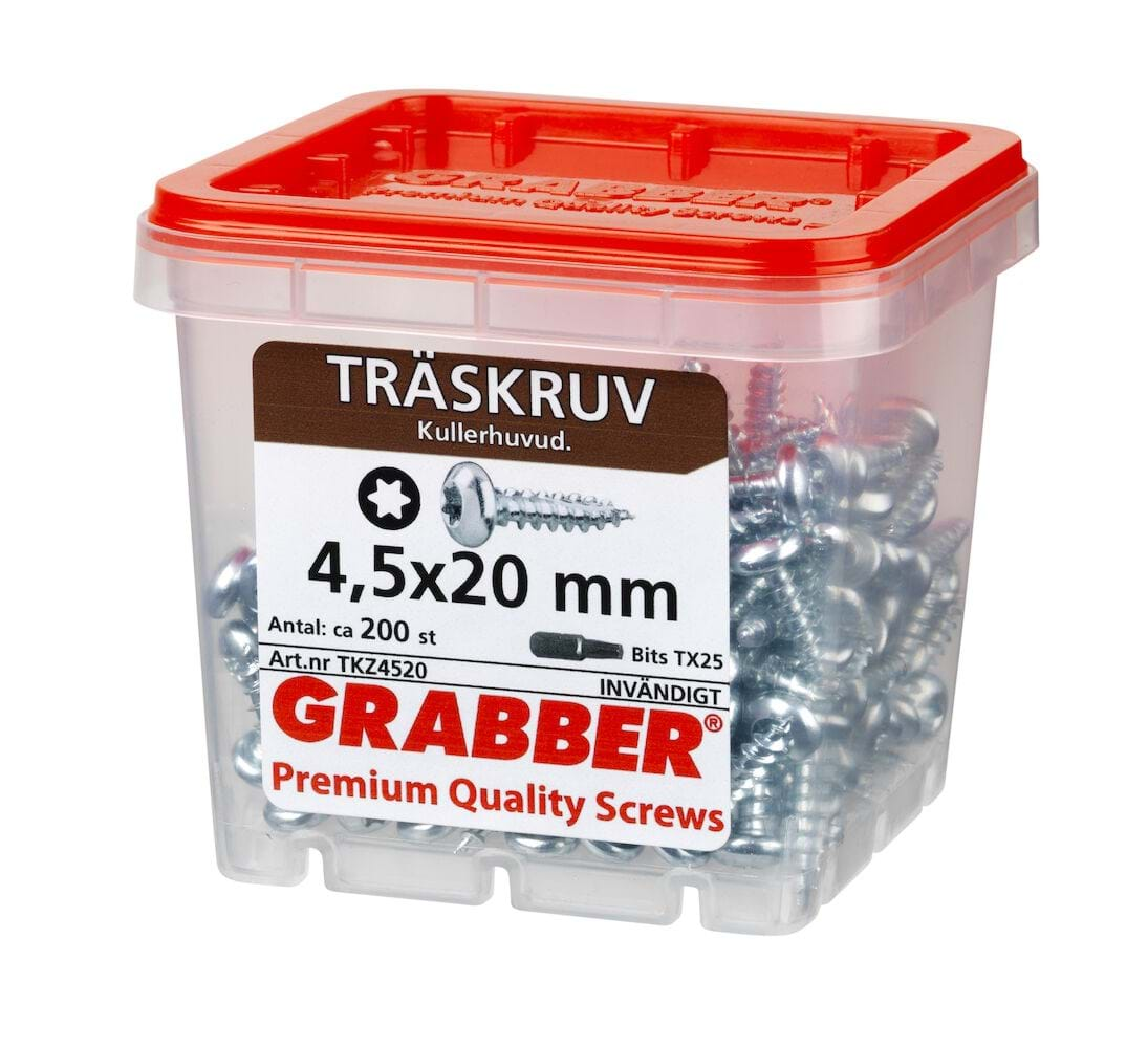 Grabber Träskruv Kullrig TKZ  4,5-5 mm Inomhusskruv