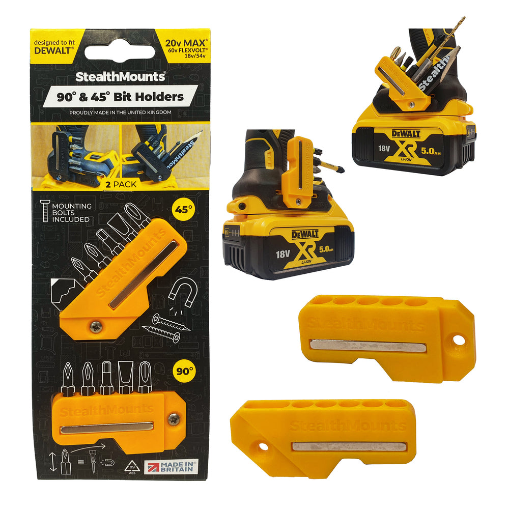 StealthMounts Magnetic Bit Holder 2-p Makita Dewalt Milwaukee Bosch Fe