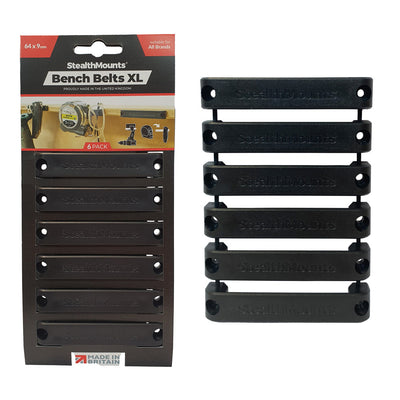 StealthMounts Bench Belts XL 64x9mm 6 Pack Black