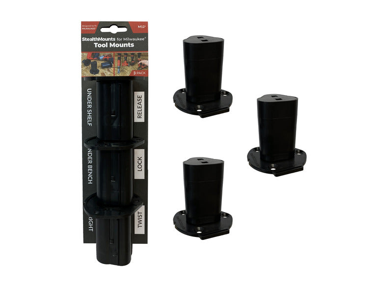 StealthMounts Tool Mounts for Milwaukee M12 (3 Pack )