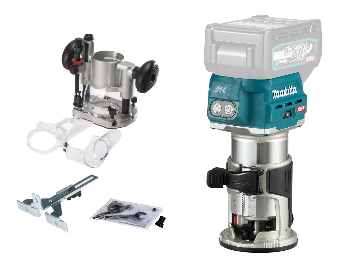 Makita Multifräs XGT 40V flera tillbehör - RT001GZ11 Naken