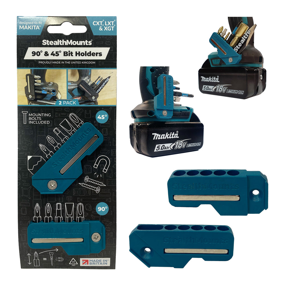 StealthMounts Magnetic Bit Holder 2-p Makita Dewalt Milwaukee Bosch Festool Ryobi